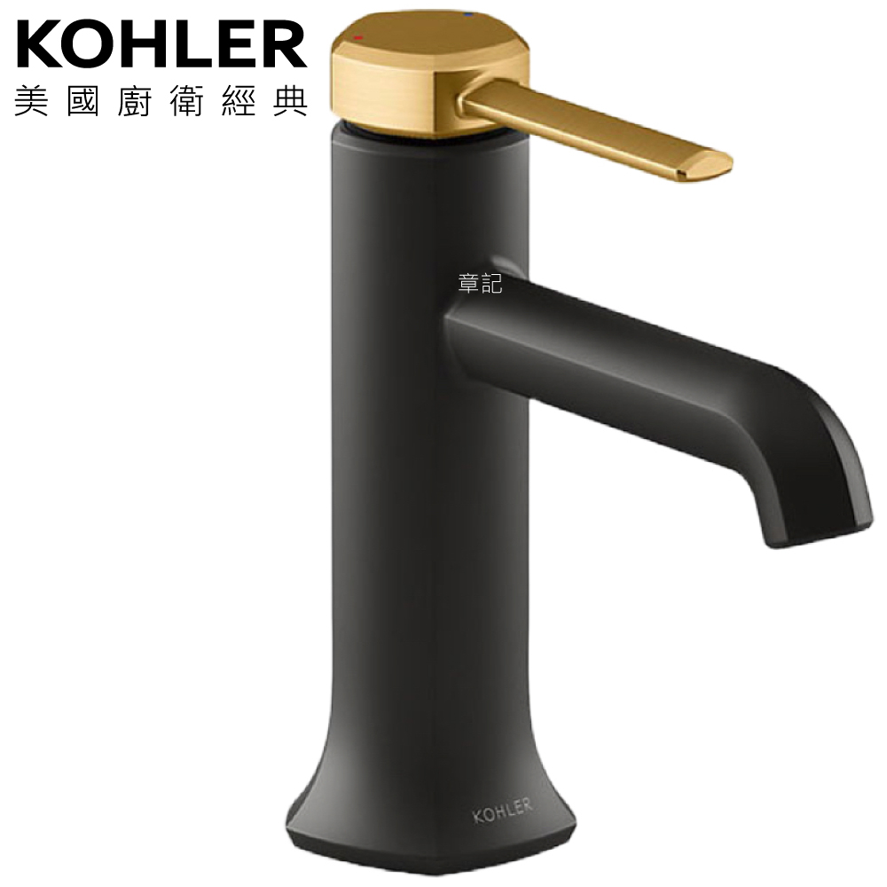 KOHLER Occasion 面盆龍頭(霧黑+摩登金) K-EX27000T-4-BMB  |面盆 . 浴櫃|面盆龍頭