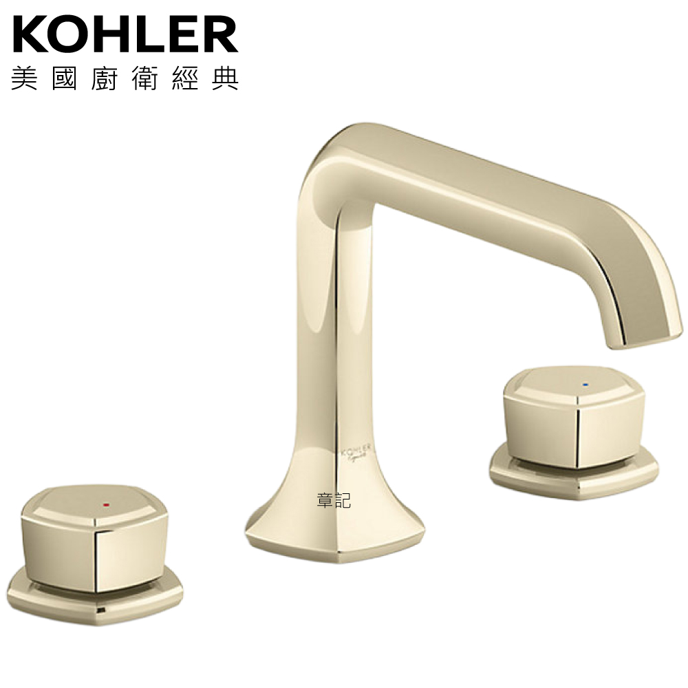 KOHLER Occasion 三件式臉盆龍頭(法蘭金) K-EX27101T-9-AF 