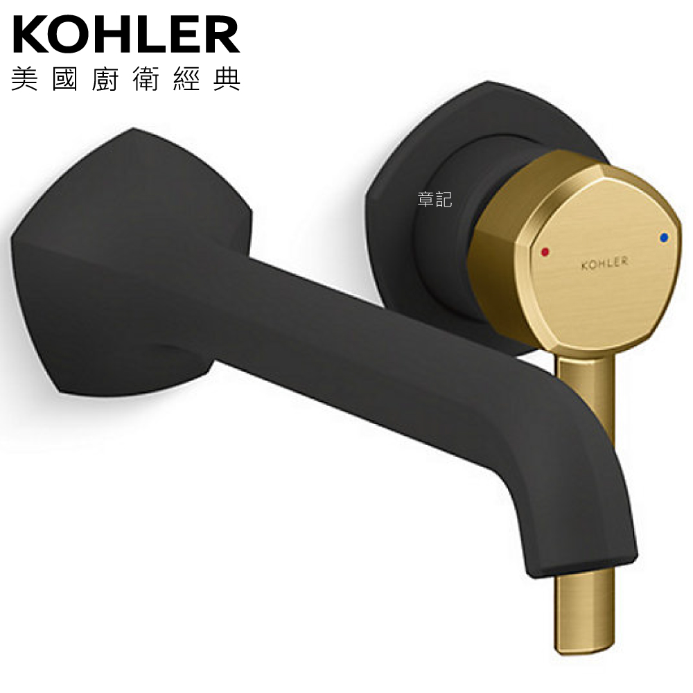KOHLER Occasion 臉盆龍頭(霧黑+摩登金) K-EX27102T-4-BMB 