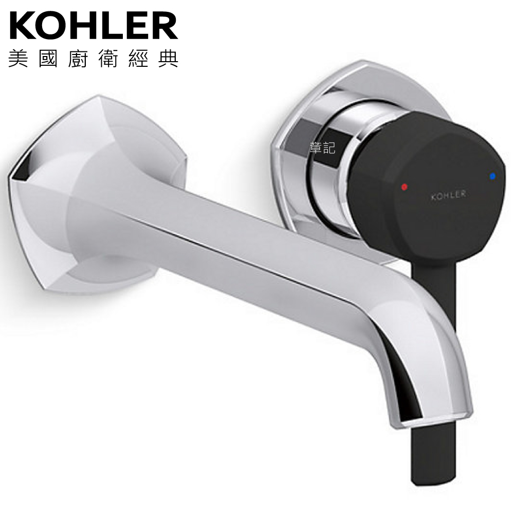 KOHLER Occasion 臉盆龍頭(鉻+霧黑) K-EX27102T-4-CBL 