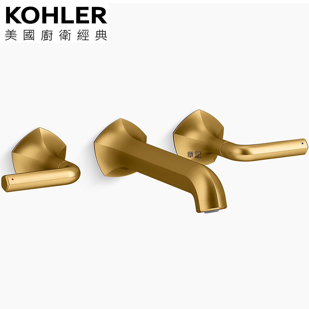 KOHLER Occasion 附牆浴缸龍頭(摩登金) K-EX27125T-4-2MB