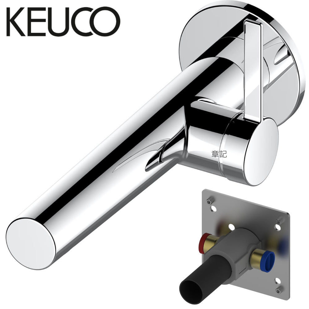 德國KEUCO壁式面盆龍頭含軸心(IMXO Pure系列) KU59516011101_KU59916000075  |面盆 . 浴櫃|檯面盆