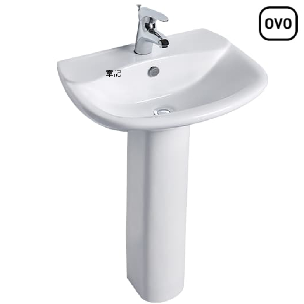 OVO 瓷腳面盆龍頭組(55cm) L3506S_P3501_F8050  |面盆 . 浴櫃|面盆