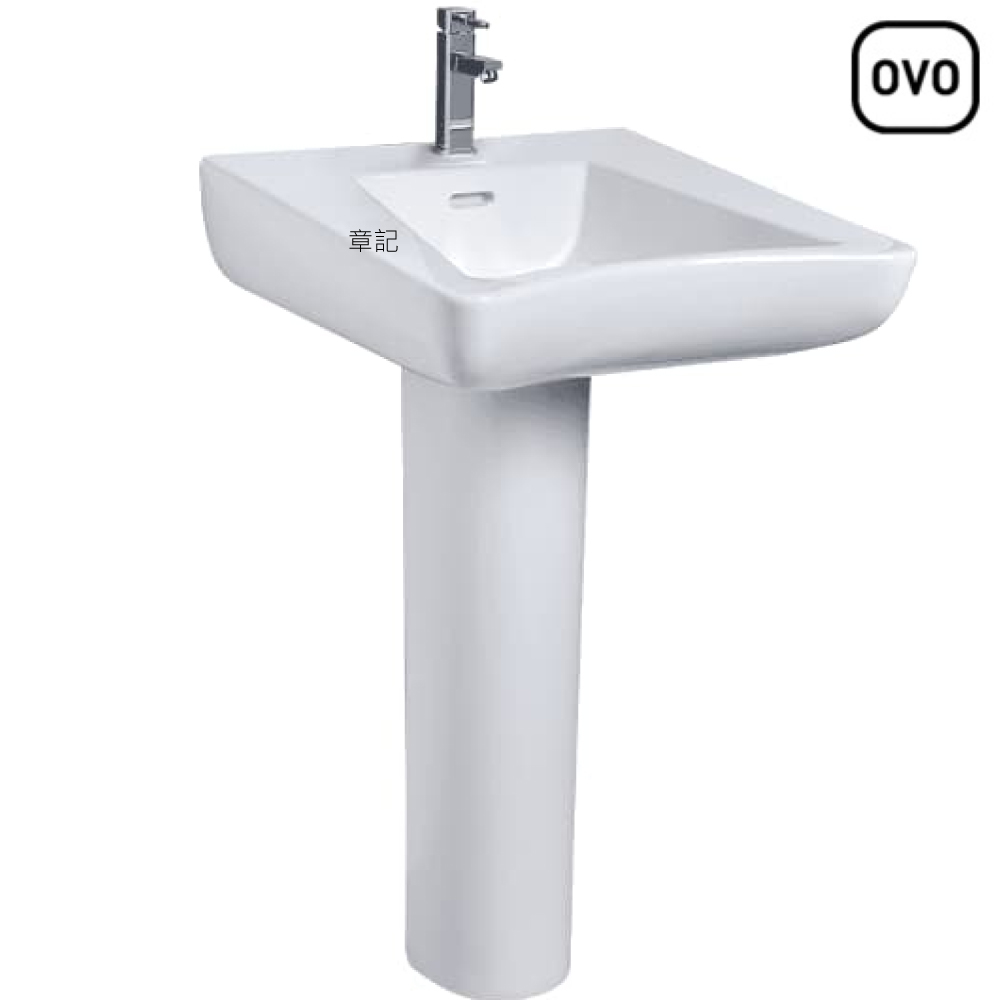 OVO 瓷腳面盆龍頭組(49cm) L3507S_P3501_F8044  |面盆 . 浴櫃|面盆