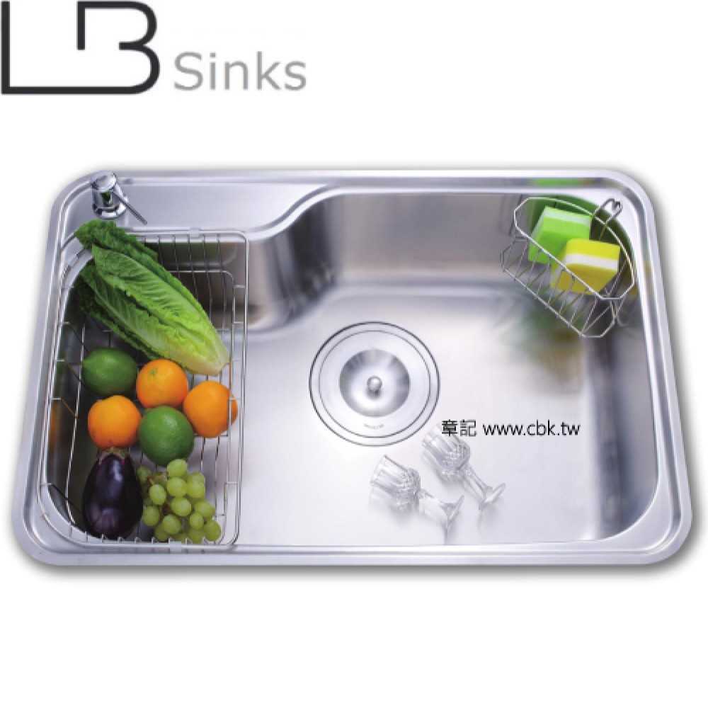 LB 不鏽鋼柔絲面水槽(78x51cm) LB105L_LB105R  |廚具及配件|水槽