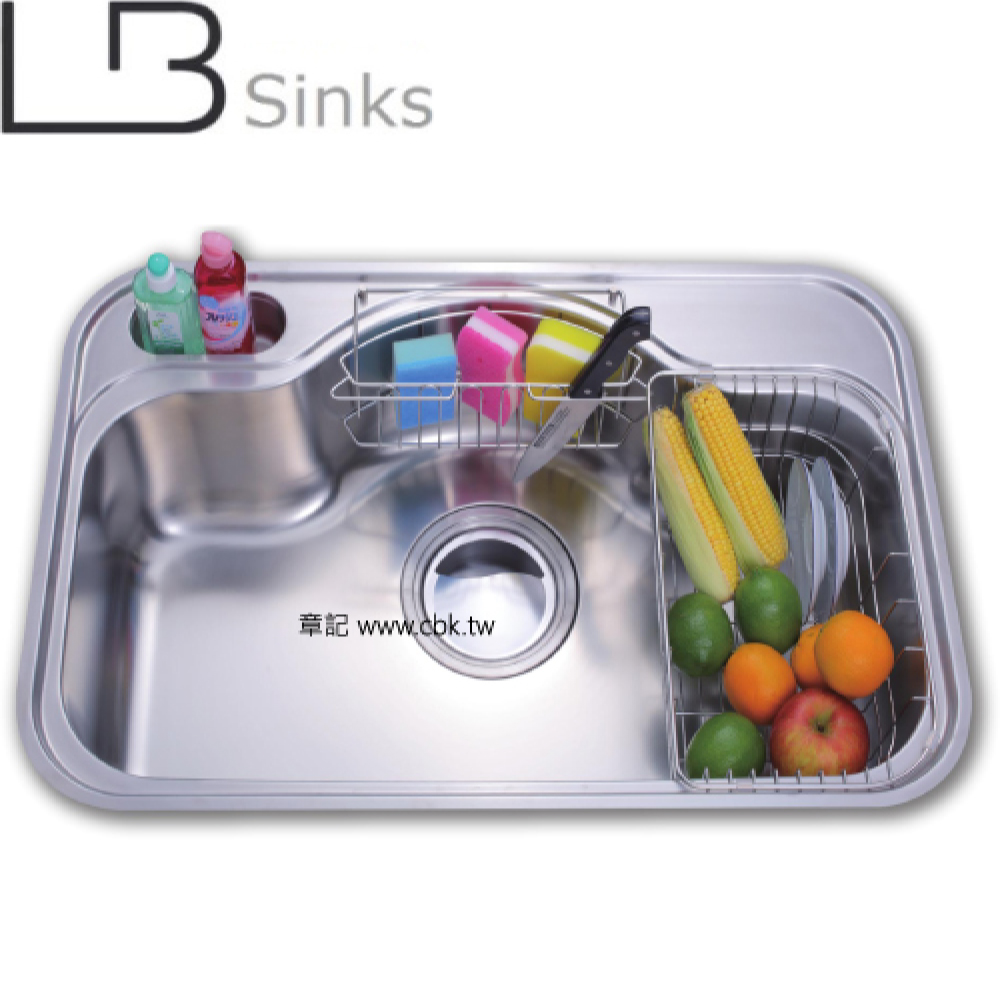 LB 不鏽鋼柔絲面水槽(82x52cm) LB168  |廚具及配件|水槽