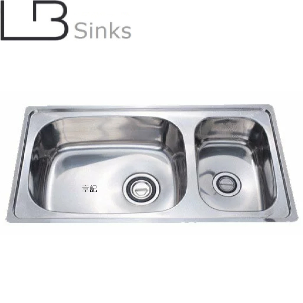 LB 不鏽鋼亮面雙槽(96x50cm) LB205  |廚具及配件|水槽