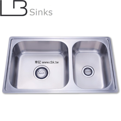 LB 不鏽鋼雙槽(86x44cm) LB208  |廚具及配件|水槽