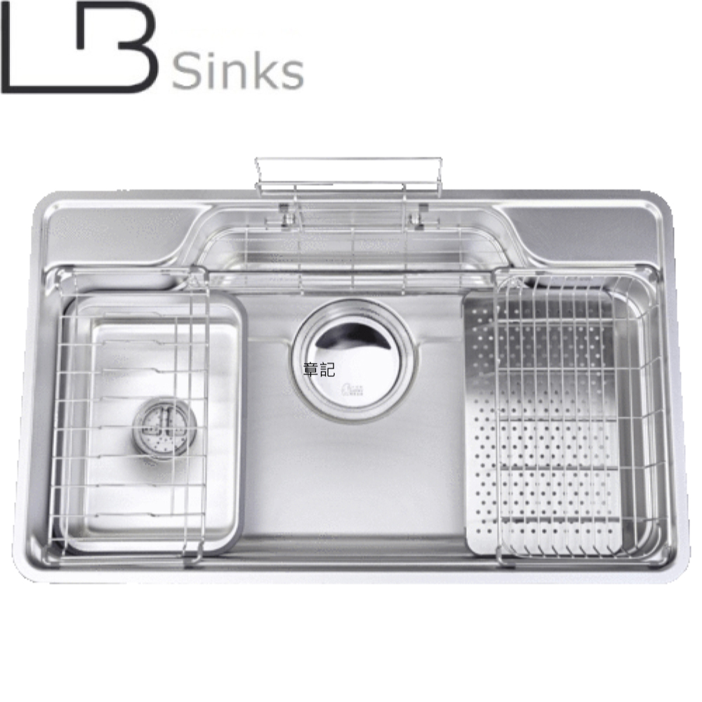 LB 不鏽鋼珍珠壓花多功能水槽(83x50cm) LB3D688  |廚具及配件|水槽