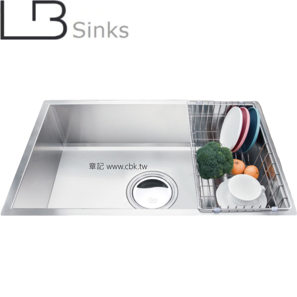 LB 歐式手工方形單槽(75x47cm) LB8475  |廚具及配件|水槽