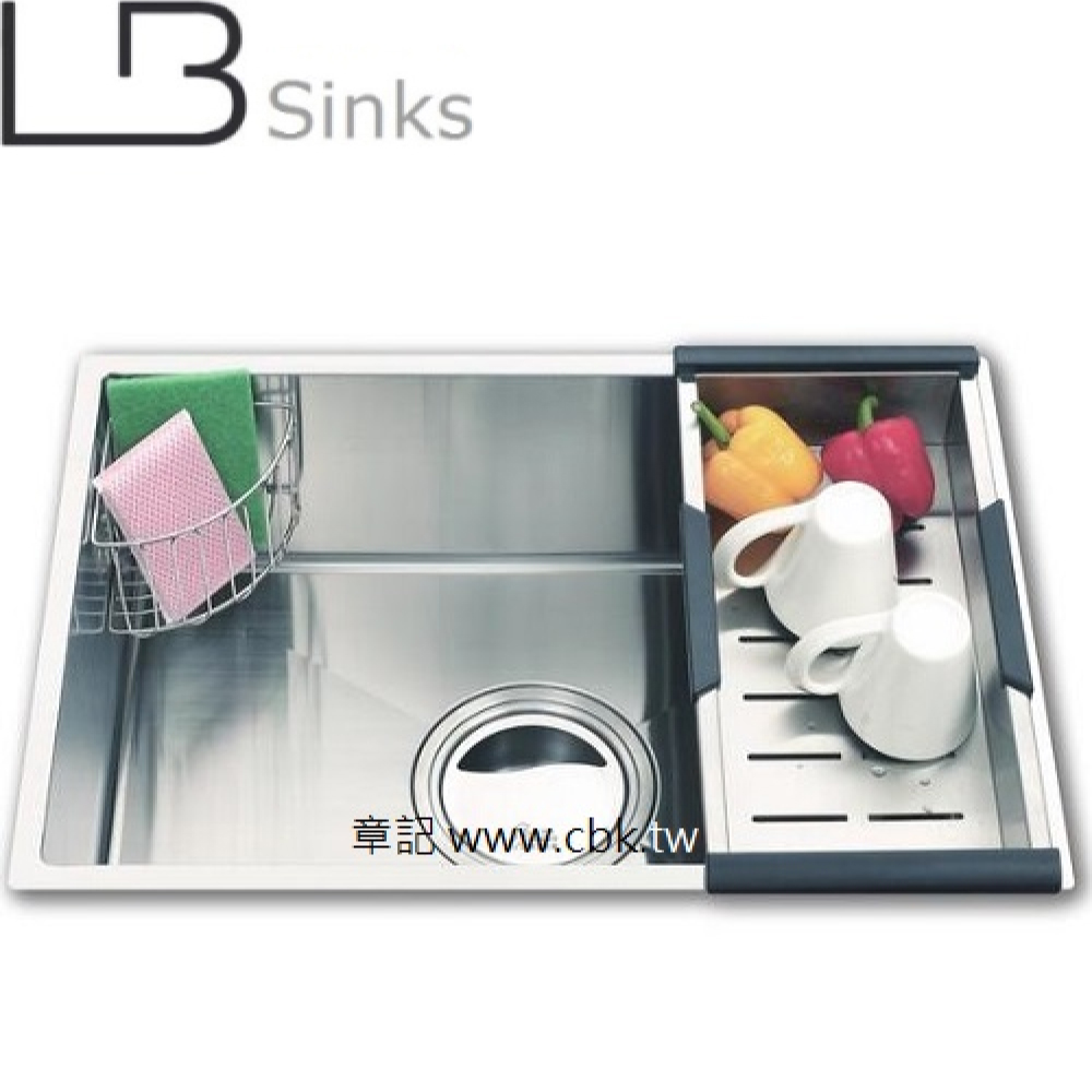 LB 歐式手工方形單槽(67x46cm) LB9467  |廚具及配件|水槽