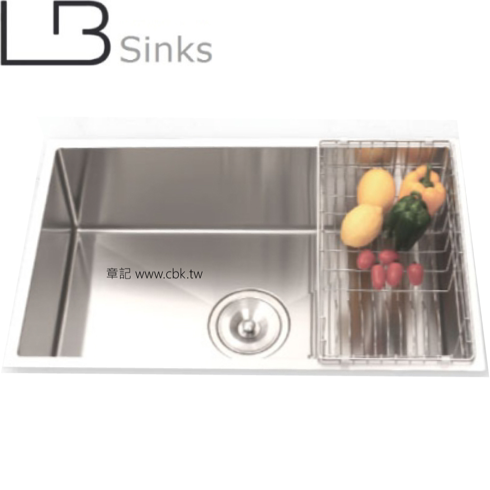 LB 歐式手工方形單槽(74x46cm) LB9474_MD 