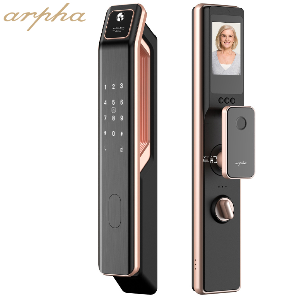 arpha 3D人臉識別全自動靜音智慧電子鎖 M2【送免費標準安裝】 