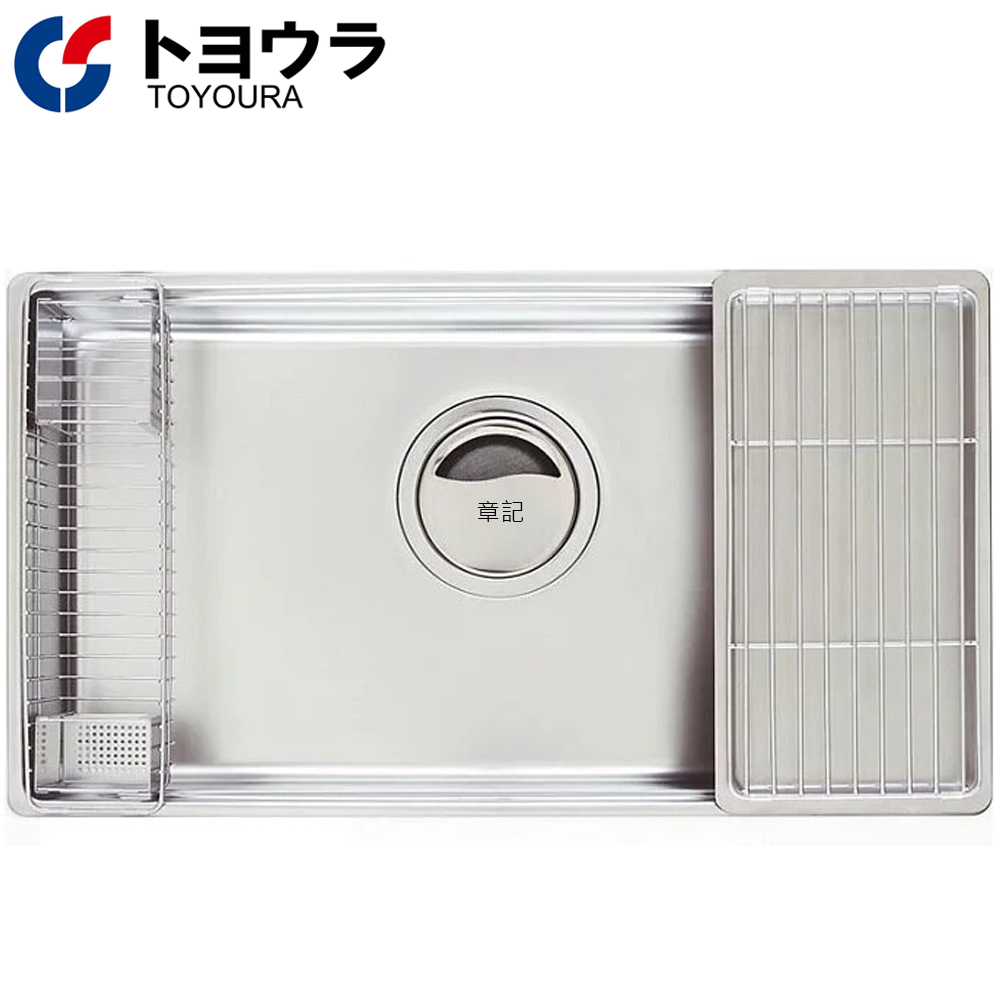 日本TOYOURA 多功能不鏽鋼壓花水槽(80.8x45.4cm) N760ZWDL-EB