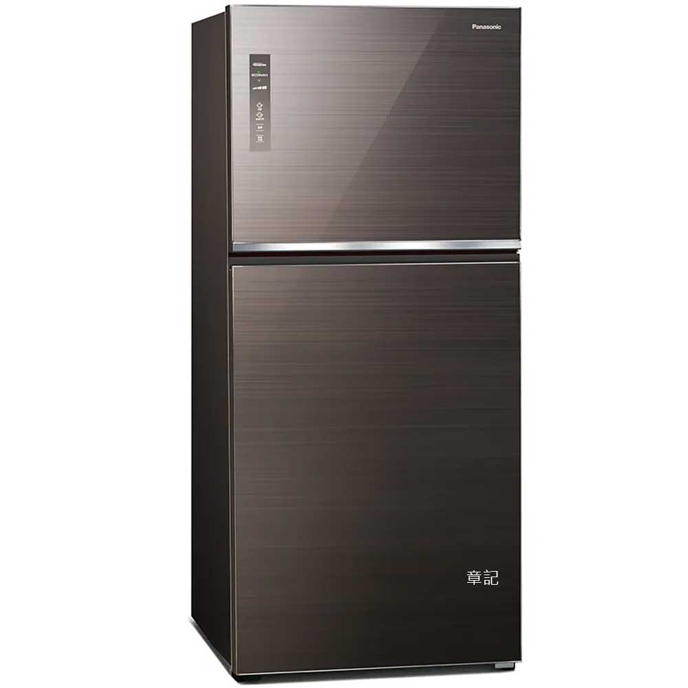 Panasonic 無邊框玻璃電冰箱(曜石棕) NR-B651TG-T