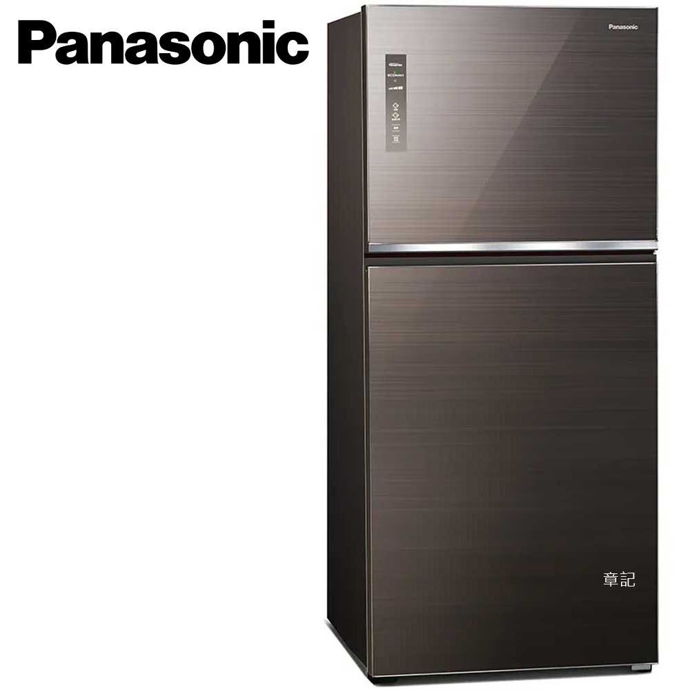 Panasonic 無邊框玻璃電冰箱(曜石棕) NR-B651TG-T