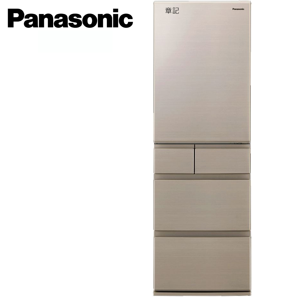Panasonic 五門鋼板電冰箱(香檳金) NR-E417XT-N1