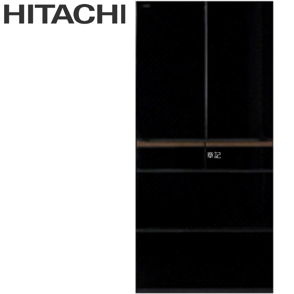 HITACHI日立六門琉璃獨立式冰箱(琉璃黑) R-GG670YJ-XK【全省免運費宅配到府+標準安裝】