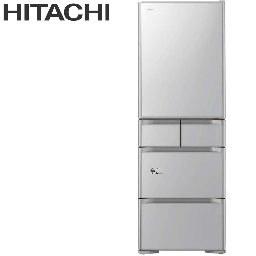HITACHI 日立五門琉璃獨立式冰箱(琉璃白) R-S420WJ-XW【全省免運費宅配到府+標準安裝】 
