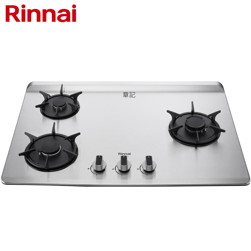 林內牌(Rinnai)檯面式彩焱不鏽鋼三口爐 RB-L3700S  |瓦斯爐 . 電爐|檯面式瓦斯爐