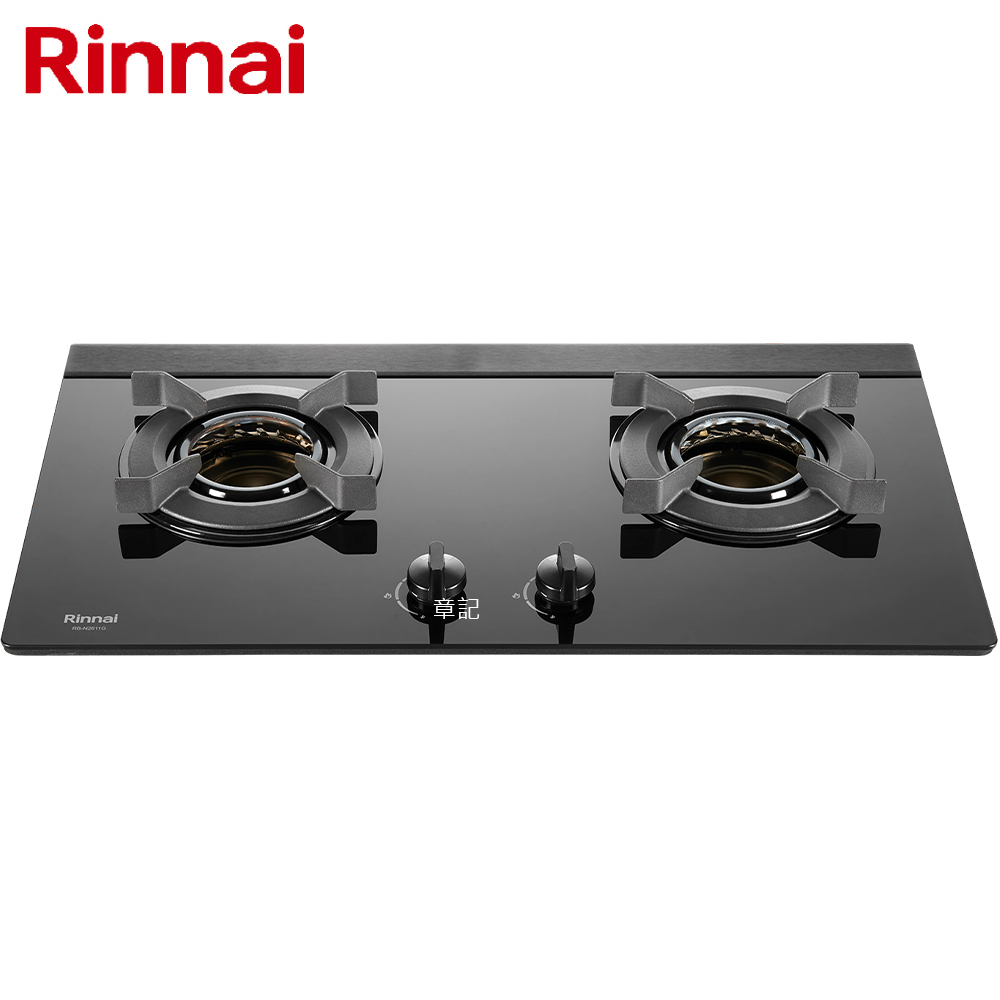 林內牌(Rinnai)檯面式內焰玻璃雙口爐 RB-N2611G(B)【送免費標準安裝】