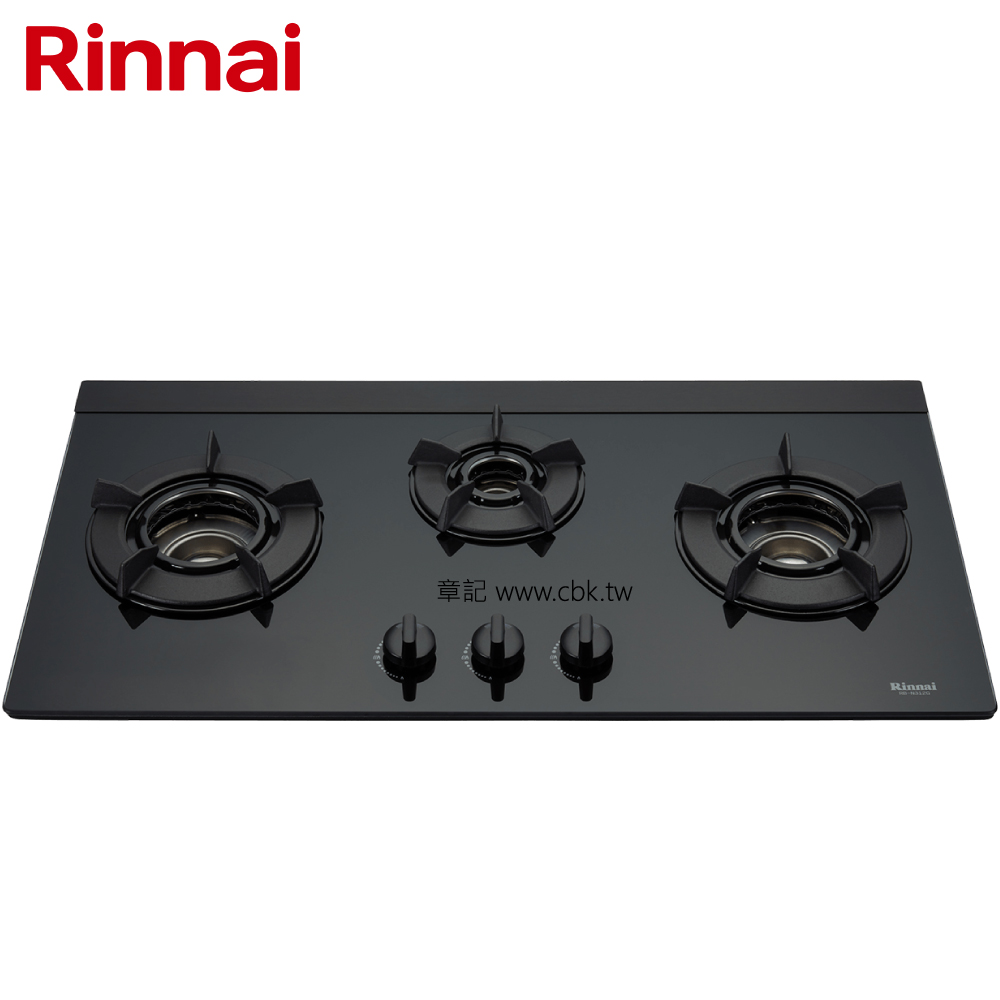 林內牌(Rinnai)檯面式內焰三口爐 RB-N312G(B)【送免費標準安裝】 