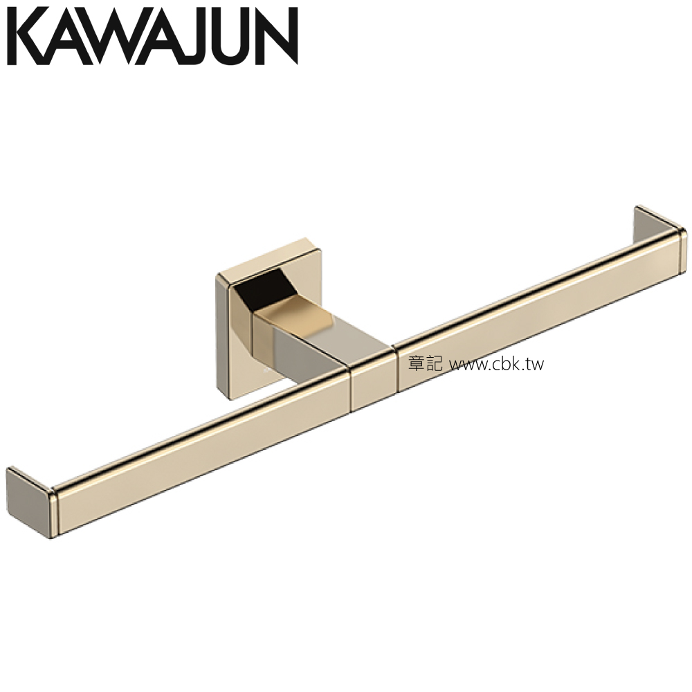 KAWAJUN 雙捲筒衛生紙架(亮面香檳金) SE-10W-P05 