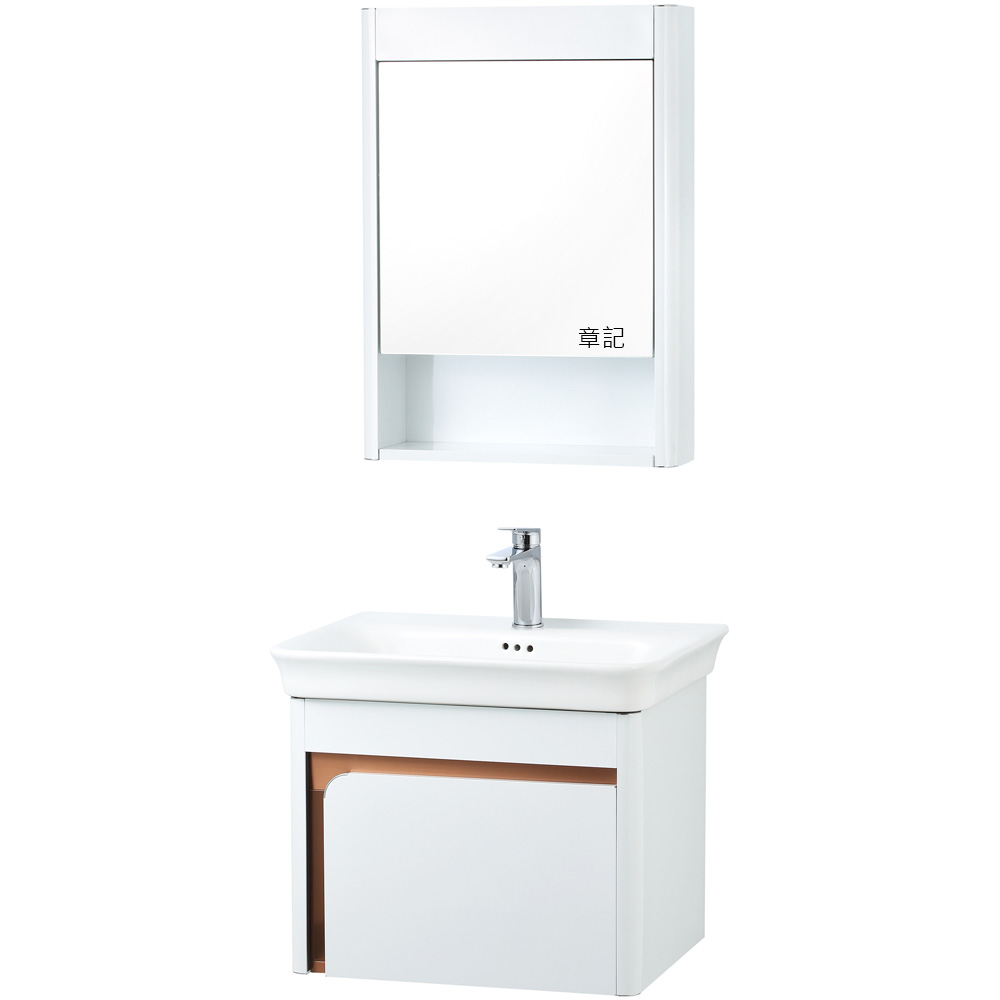 電光牌(TENCO)浴櫃盆及鏡櫃組(61cm) SK060AA-X1