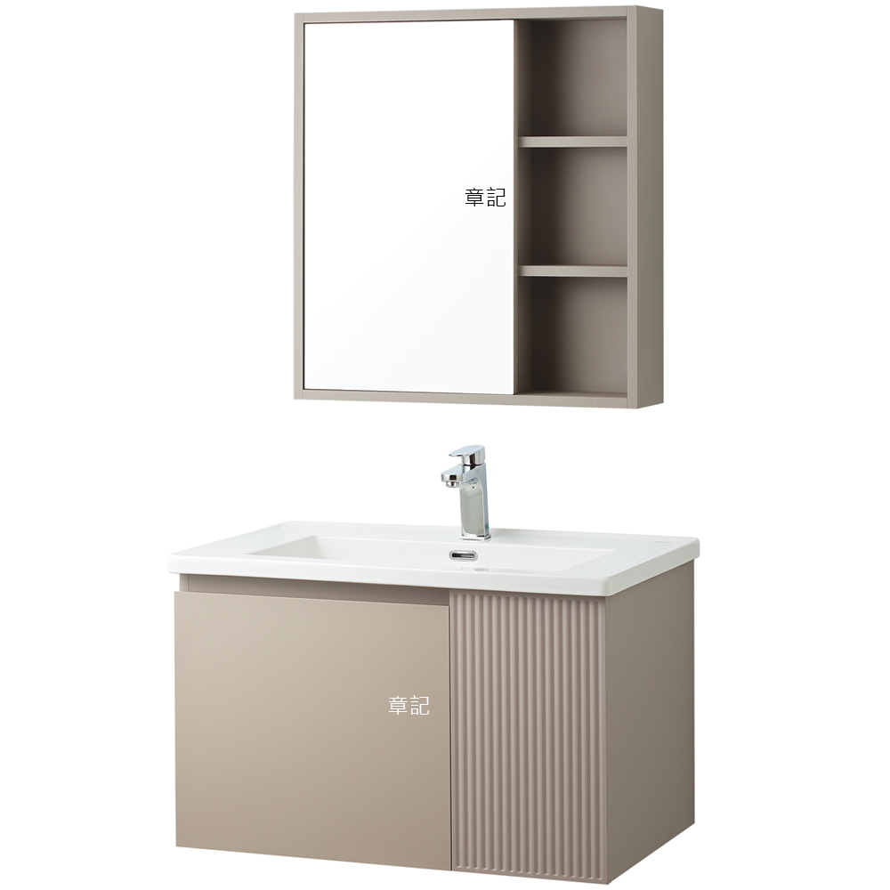 電光牌(TENCO)浴櫃盆及鏡櫃組(不含龍頭) SK080BB-AC1
