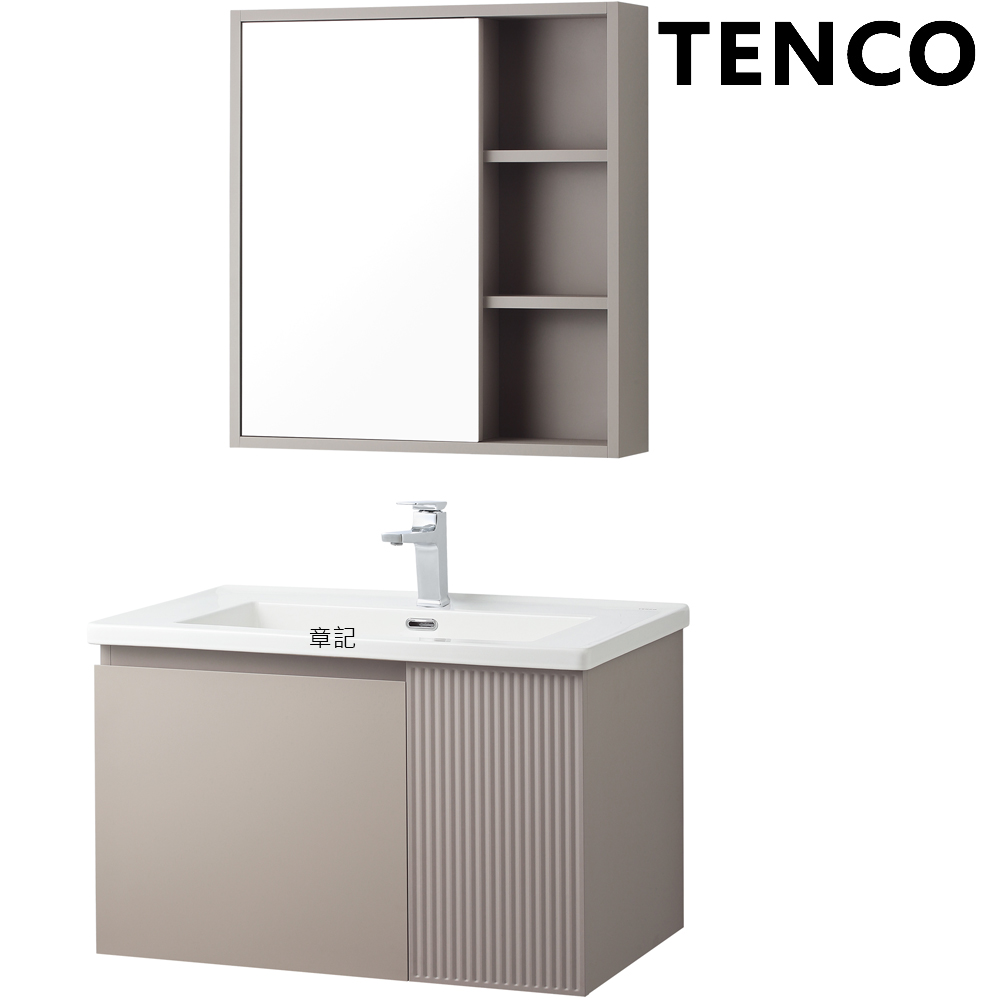 電光牌(TENCO)浴櫃盆及鏡櫃組(81cm) SK080BB-Y1