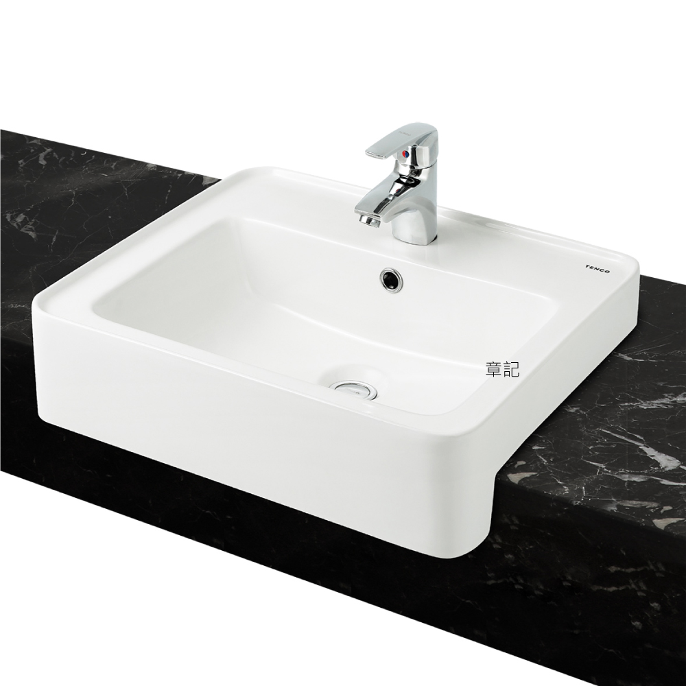 電光牌(TENCO)半嵌檯面盆附龍頭(54.5cm) SL1766-W1 