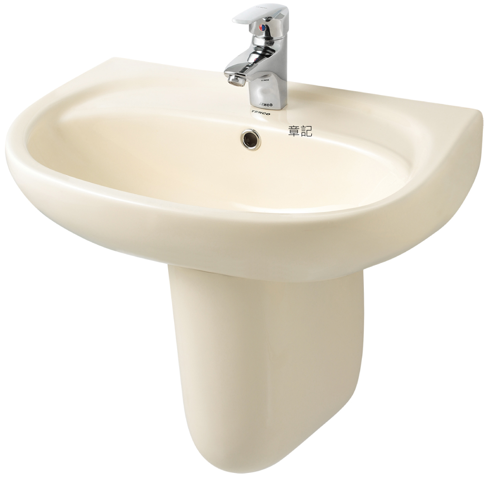 電光牌(TENCO)牙色面盆附龍頭(60cm) SLC1460A-W1  |面盆 . 浴櫃|檯面盆