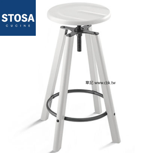 STOSA Zedy 吧檯椅(漆白木紋) STOSA_Zedy_W 