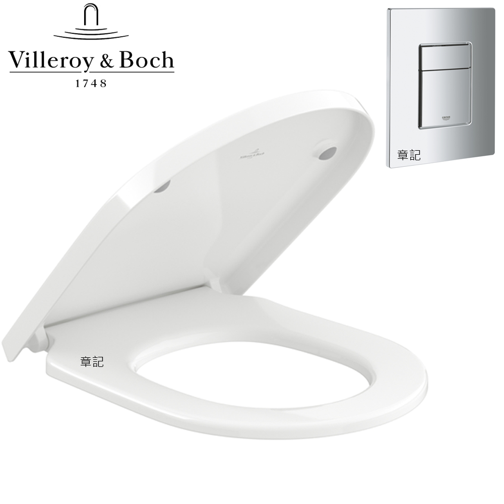 Villeroy & Boch Subway 3.0 馬桶蓋+GROHE 沖水面板 VB8M42S1T1_38732000