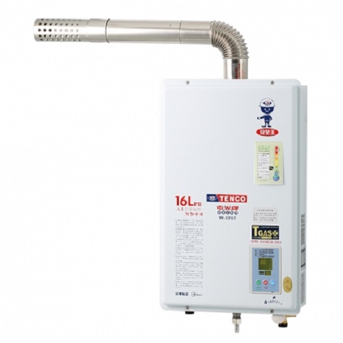 電光牌(TENCO)強制排氣型瓦斯熱水器(16L) W-3757  |熱水器|瓦斯熱水器
