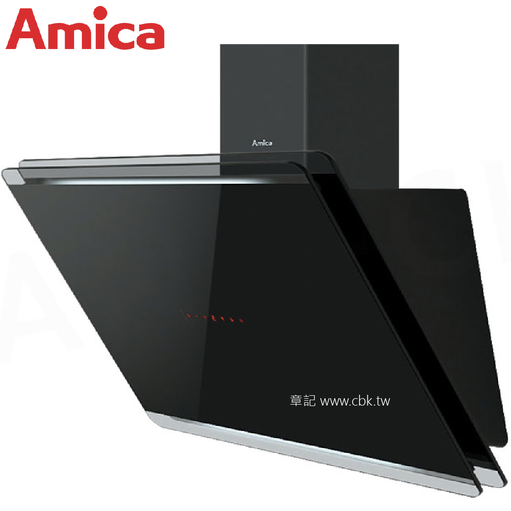 Amica 壁掛式抽油煙機(90cm) XQ-90C95GTB_TW 【全省免運費宅配到府+贈送標準安裝】  |排油煙機|歐化排油煙機