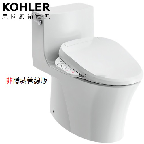KOHLER Veil 五級旋風單體電腦馬桶組 K-1381T-NS-0_ K-8297TW-0  |小便斗|感應式沖水器