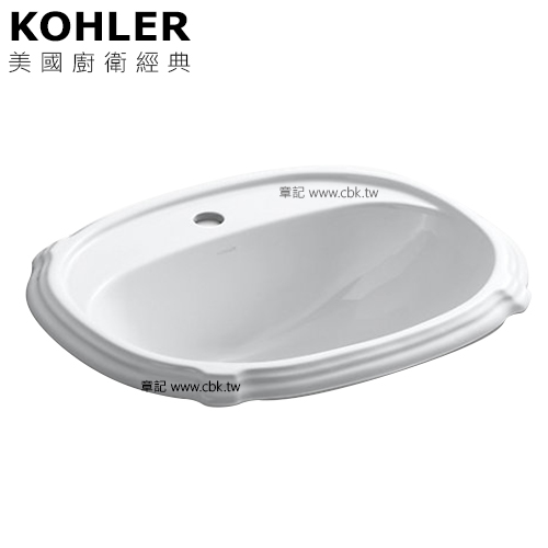 KOHLER Portrait 上嵌檯面盆(57.2cm) K-2189T-1-0_K-2189T-8-0  |面盆 . 浴櫃|檯面盆