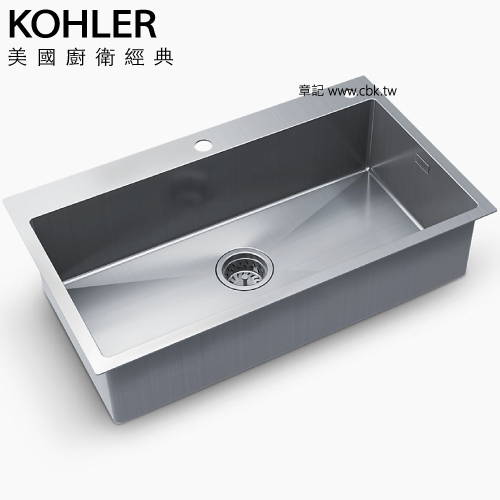 KOHLER Malleco 上嵌/下嵌不鏽鋼單槽(80x47cm) K-21919T-2PD-NA 