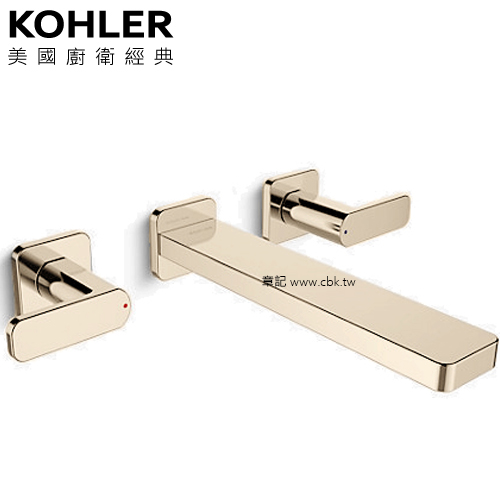 KOHLER Parallel 臉盆龍頭(法蘭金 - 長版) K-22570T-B4-AF  |面盆 . 浴櫃|面盆龍頭