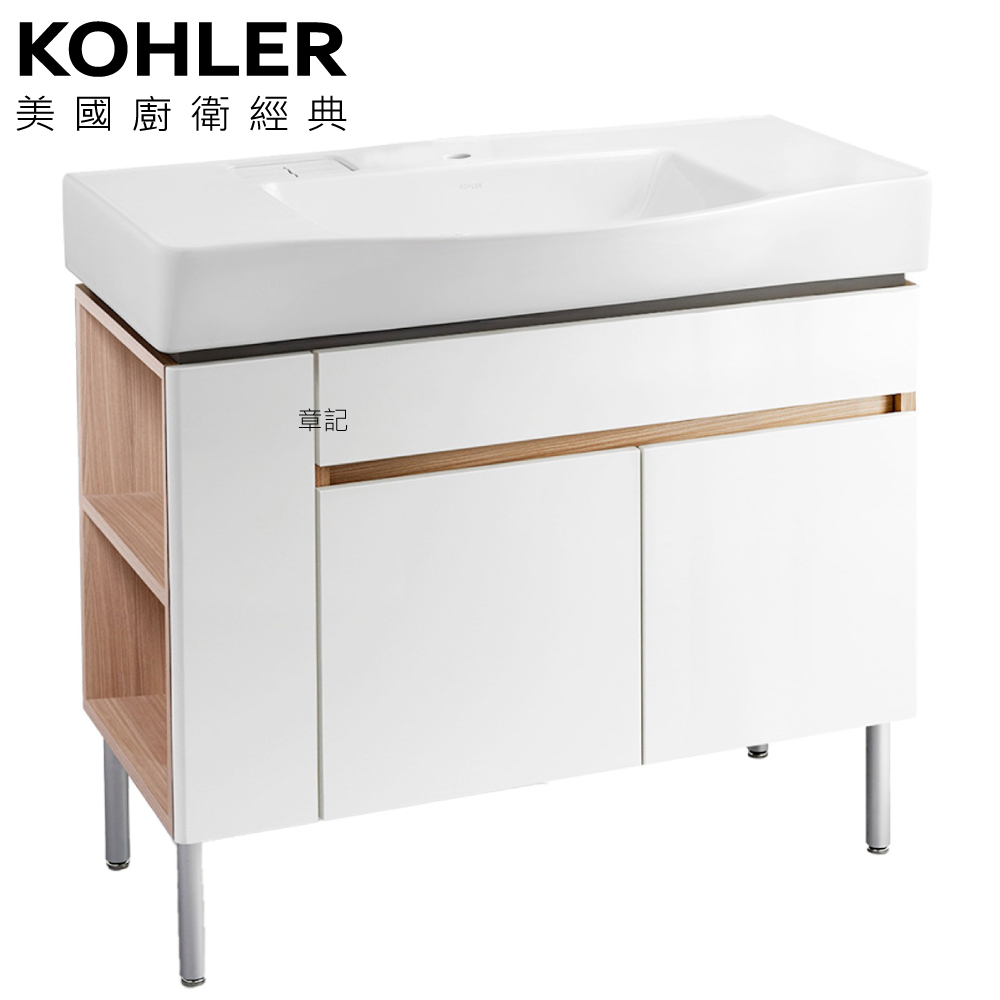 ★ 色彩生活優惠 ★ KOHLER Family Care 浴櫃盆組(100cm) K-22780T-1-0_K-31503T-LR-PD1  |面盆 . 浴櫃|浴櫃