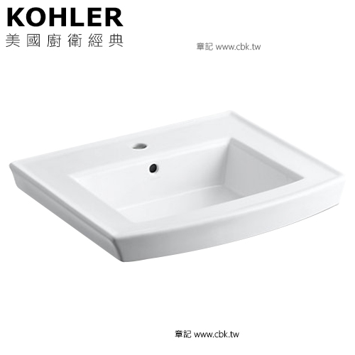 KOHLER Archer 半嵌檯面盆(60.8cm) K-2358-1-0  |面盆 . 浴櫃|檯面盆