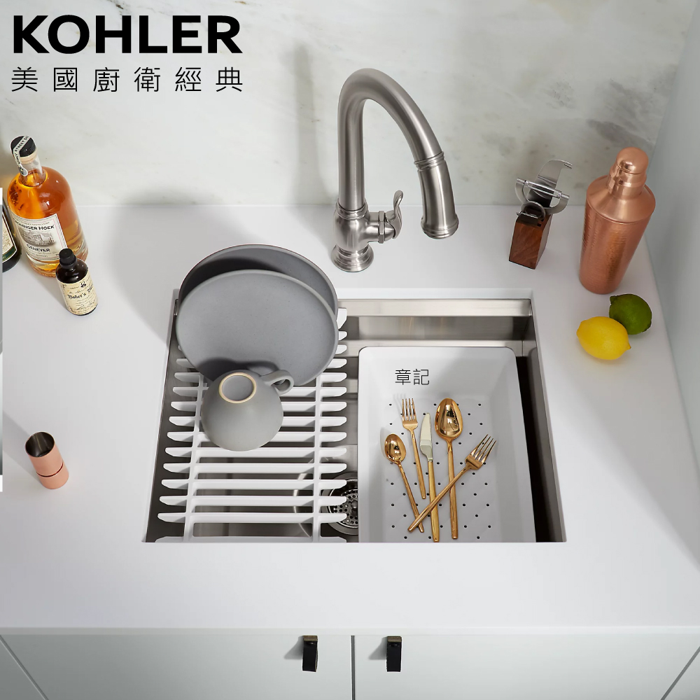 KOHLER Prolific 功能型不鏽鋼水槽(58.4x45cm) K-23650T-C-NA  |廚具及配件|水槽
