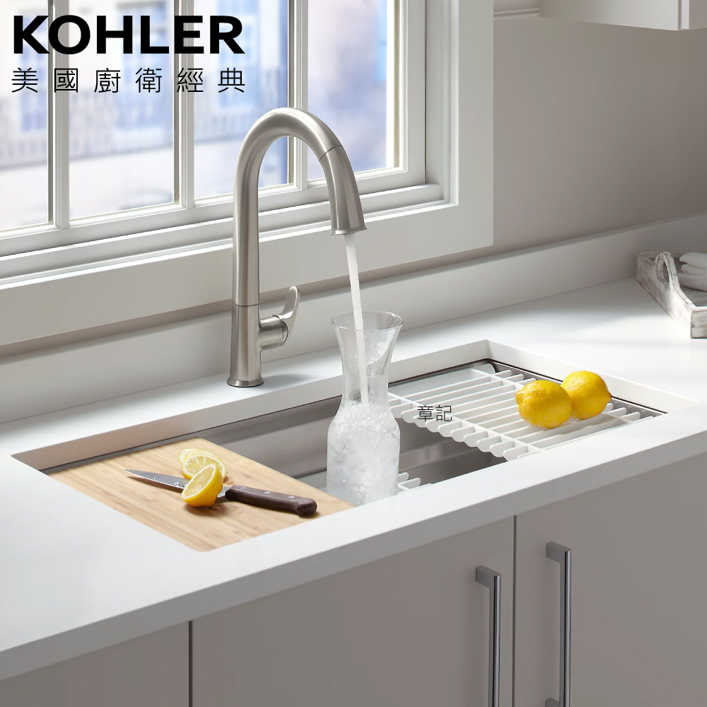 ★ 色彩生活優惠 ★ KOHLER Prolific 功能型不鏽鋼水槽(73.7x45.1cm) K-23651T-C-NA  |廚具及配件|水槽