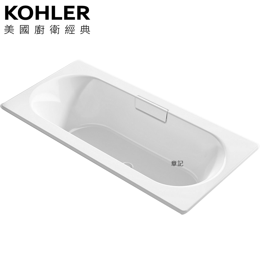 KOHLER Volute 鑄鐵浴缸附落水頭(170cm) K-99211T-0_K-99314T-CP