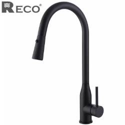 RECO不鏽鋼廚房伸縮龍頭(霧黑) 103019-BK
