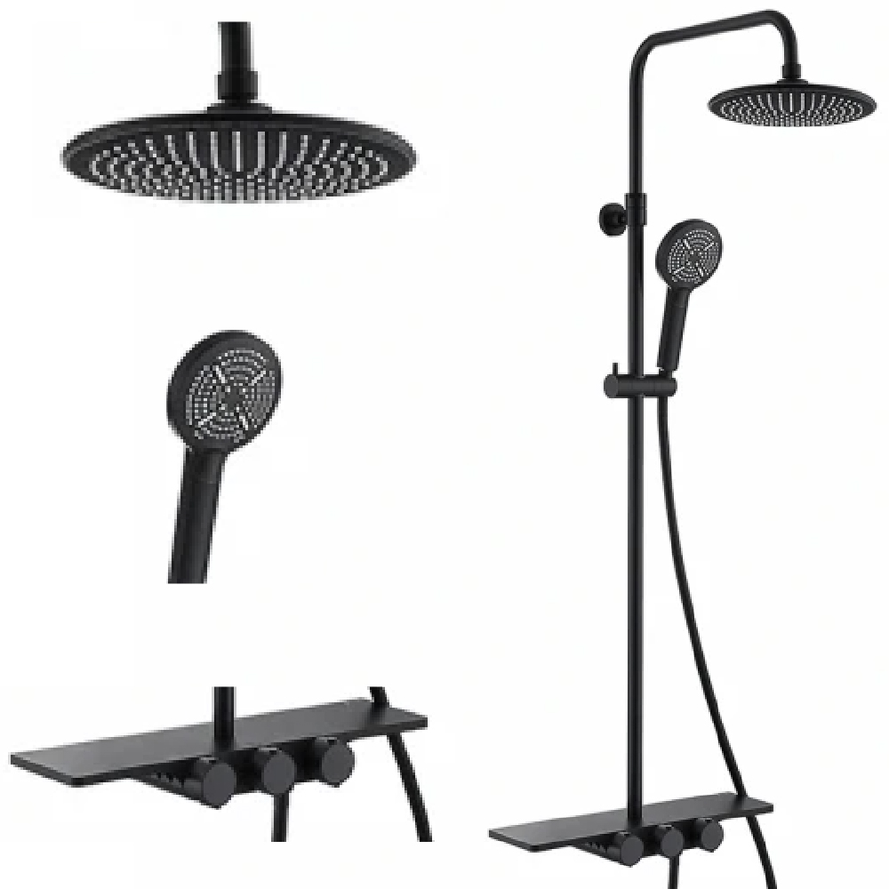 BOSS 時尚定溫淋浴柱(消光黑) 109598