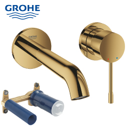 GROHE ESSENCE 臉盆龍頭(冷冽金)(含預埋軸心) 19408GL1_23571000