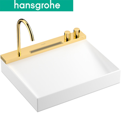 hansgrohe Avalegra AquaUnit 檯面盆龍頭組(58cm - 亮金) 22472990