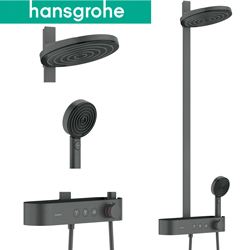 hansgrohe Pulsify S 恆溫二路淋浴柱(霧黑鉻) 24241340